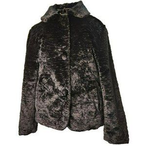 GAP Crushed Velvet Jacket Satin Lined Blazer Black Women's Size Medium